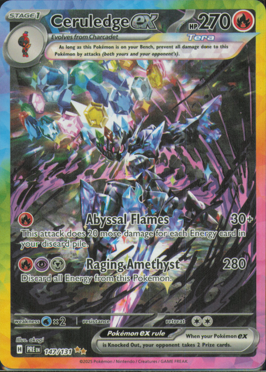 Ceruledge ex Special Illustration Rare SV: Prismatic Evolutions 147/131 NM