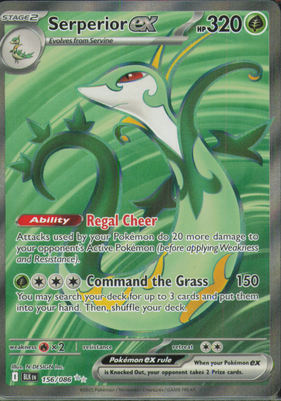 Serperior ex Ultra Rare SV: Black Bolt 156/086 NM