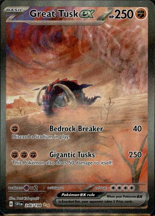 Great Tusk ex Special Illustration Rare SV01: Scarlet & Violet Base 246/198 NM