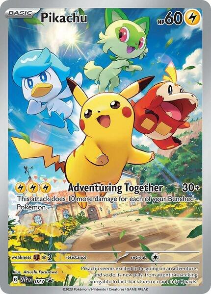 Pikachu - Promo SV: Scarlet & Violet Promo Cards 027 NM (Back)