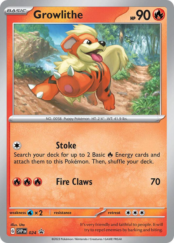 Growlithe Promo SV: Scarlet & Violet Promo Cards 024 NM