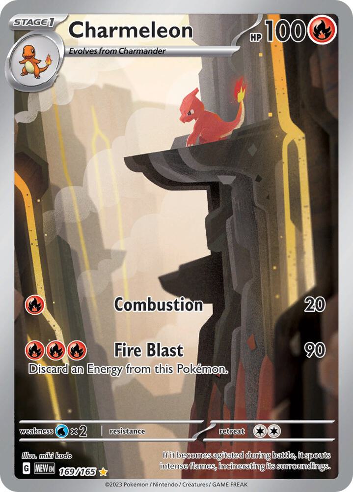 Charmeleon Illustration Rare SV: Scarlet & Violet 151 169/165 NM