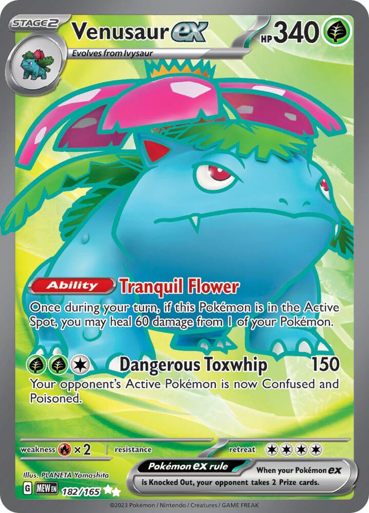 Venusaur ex Ultra Rare SV: Scarlet & Violet 151 182/165 NM