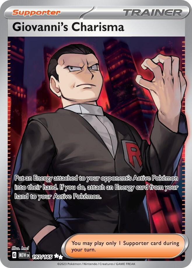 Giovanni's Charisma Ultra Rare SV: Scarlet & Violet 151 197/165 NM