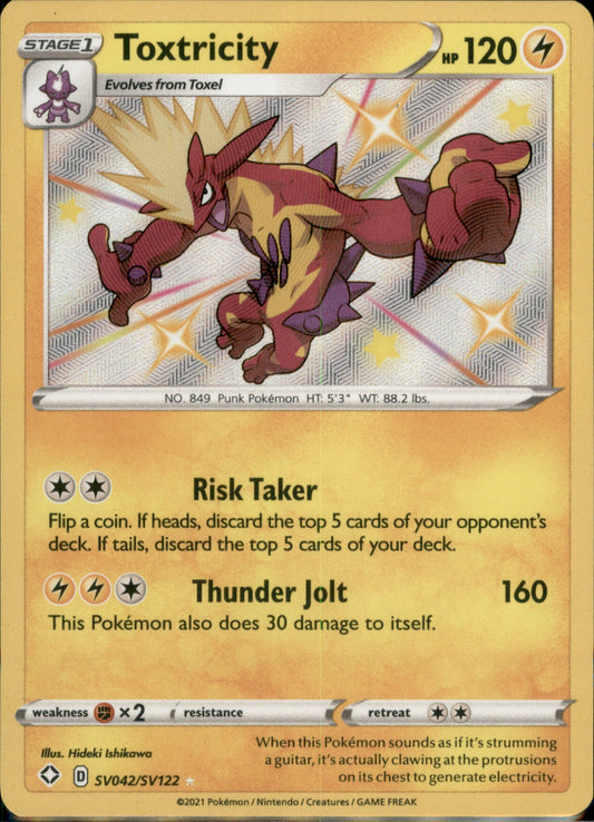Toxtricity Shiny Holo Rare Shining Fates: Shiny Vault SV042/SV122 NM