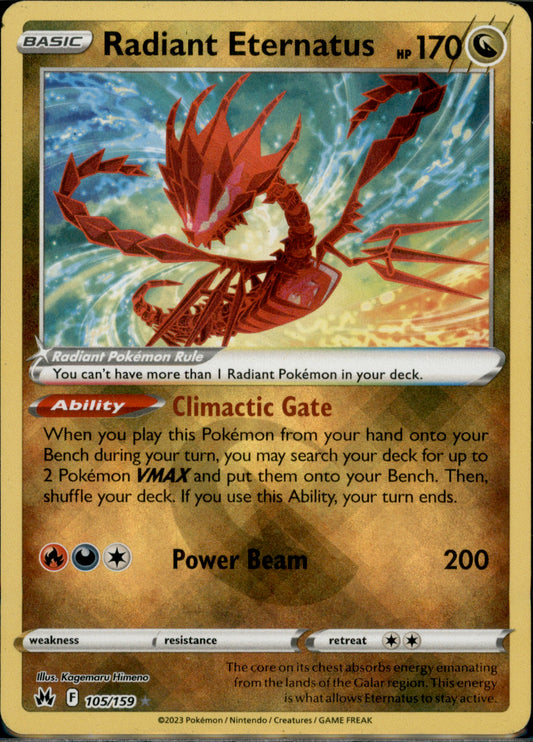 Radiant Eternatus Radiant Rare Crown Zenith 105/159 NM
