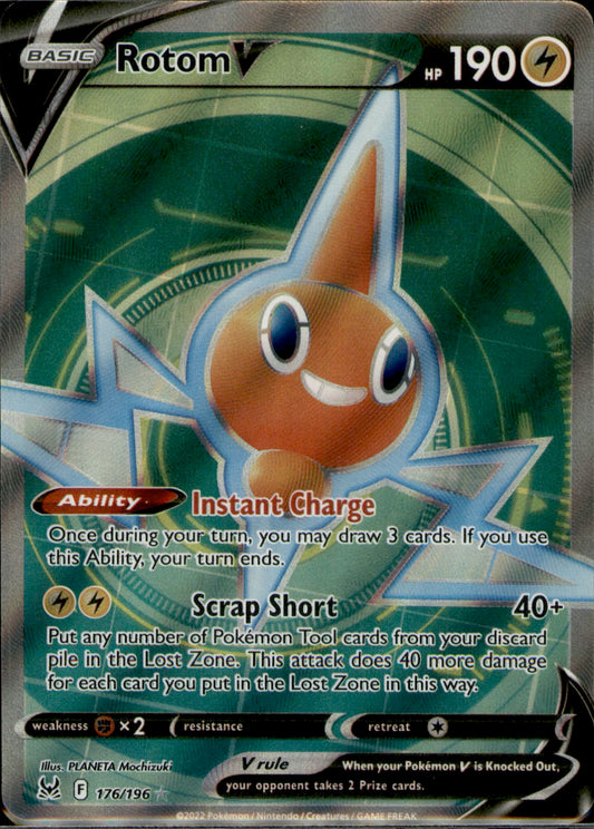 Rotom V (Full Art) Ultra Rare SWSH11: Lost Origin 176/196 NM