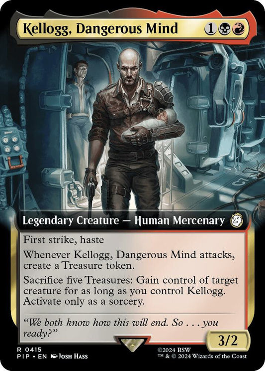 Kellogg, Dangerous Mind (Extended Art) R Universes Beyond: Fallout 415 NM (Back)