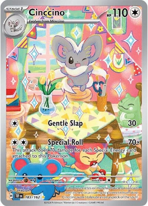 Cinccino Illustration Rare SV05: Temporal Forces 183/162 NM