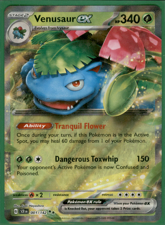 Venusaur ex Double Rare SV07: Stellar Crown 001/142 NM