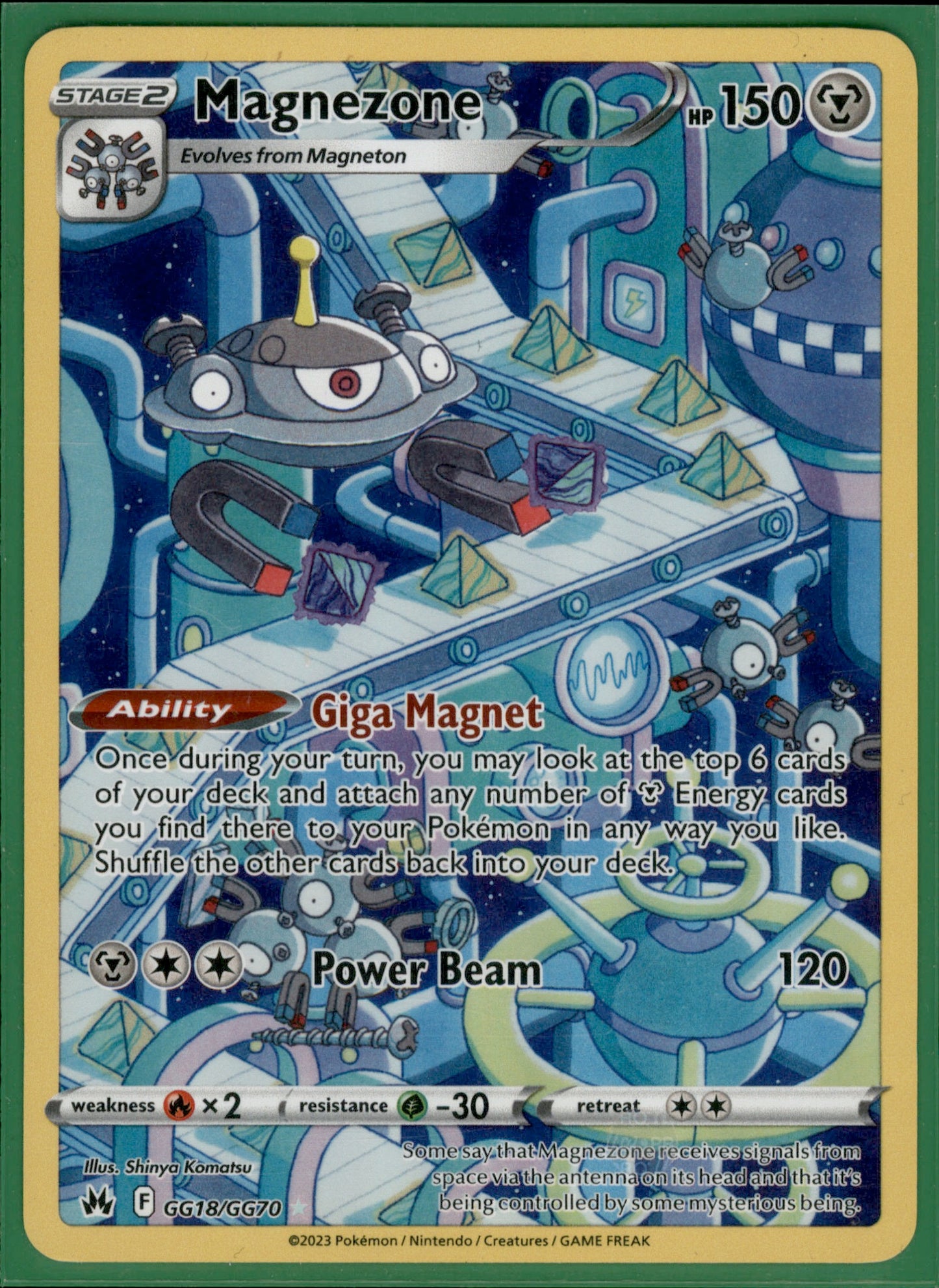 Magnezone Ultra Rare Crown Zenith: Galarian Gallery GG18/GG70 NM