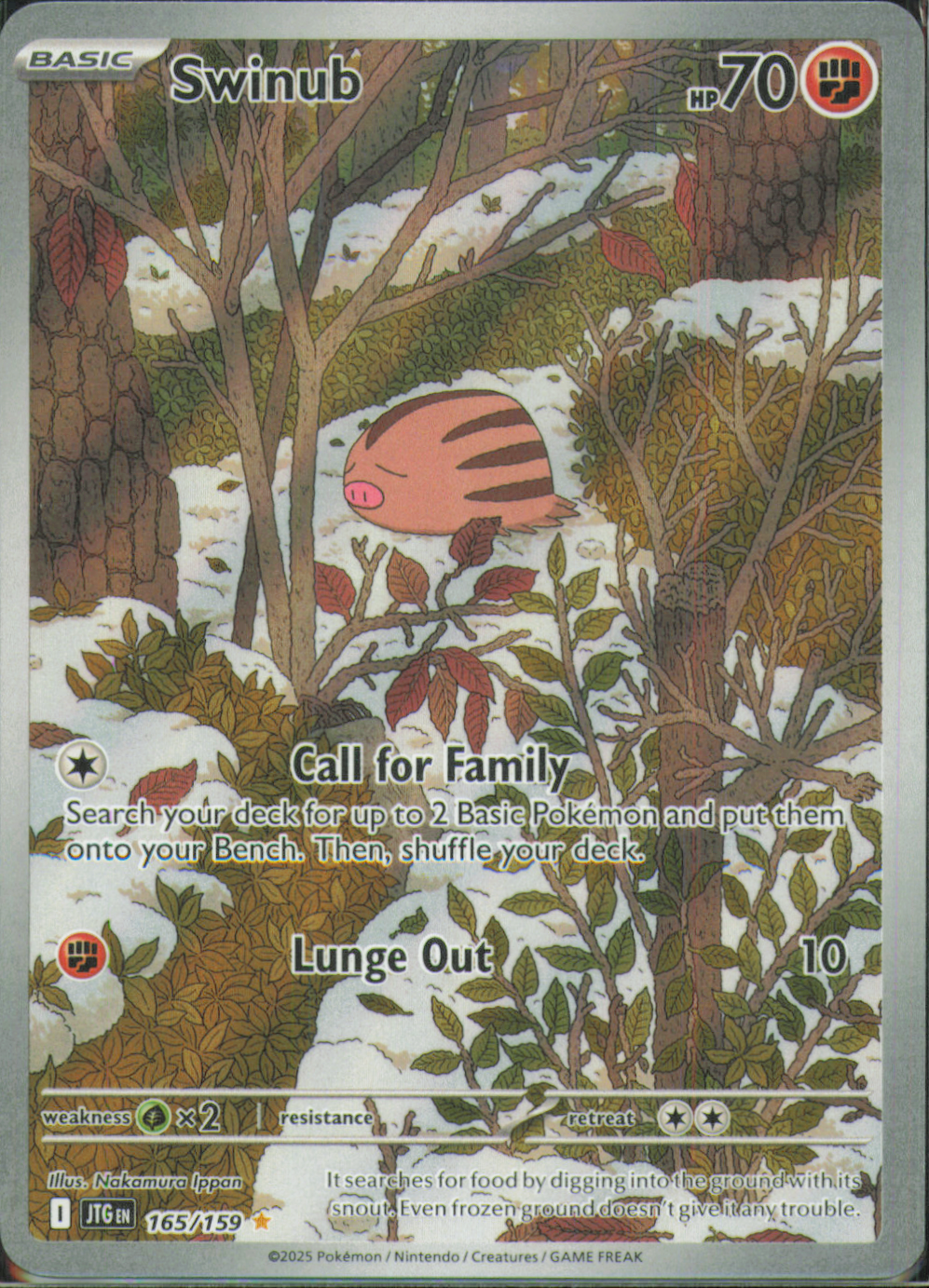 Swinub Illustration Rare SV09: Journey Together 165/159 NM