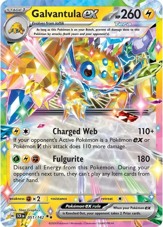 Galvantula ex - Double Rare SV07: Stellar Crown 051/142 NM (Back)
