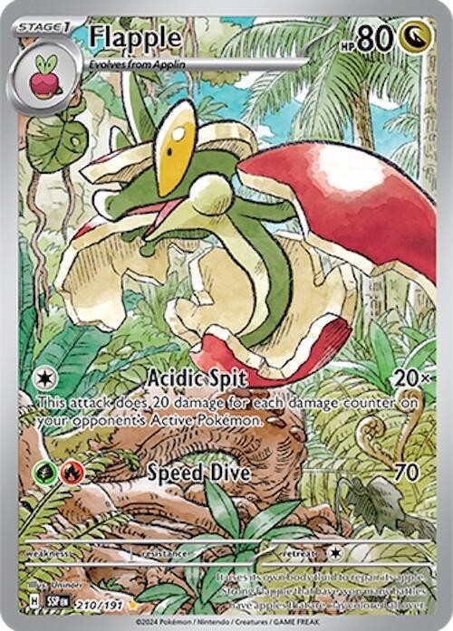 Flapple Illustration Rare SV08: Surging Sparks 210/191 LP