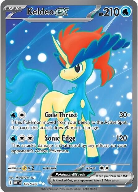 Keldeo ex - Ultra Rare SV: White Flare 159/086 NM