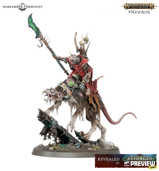 Age of Sigmar - Skaventide - Skaven - Clawlord on Gnaw-Beast