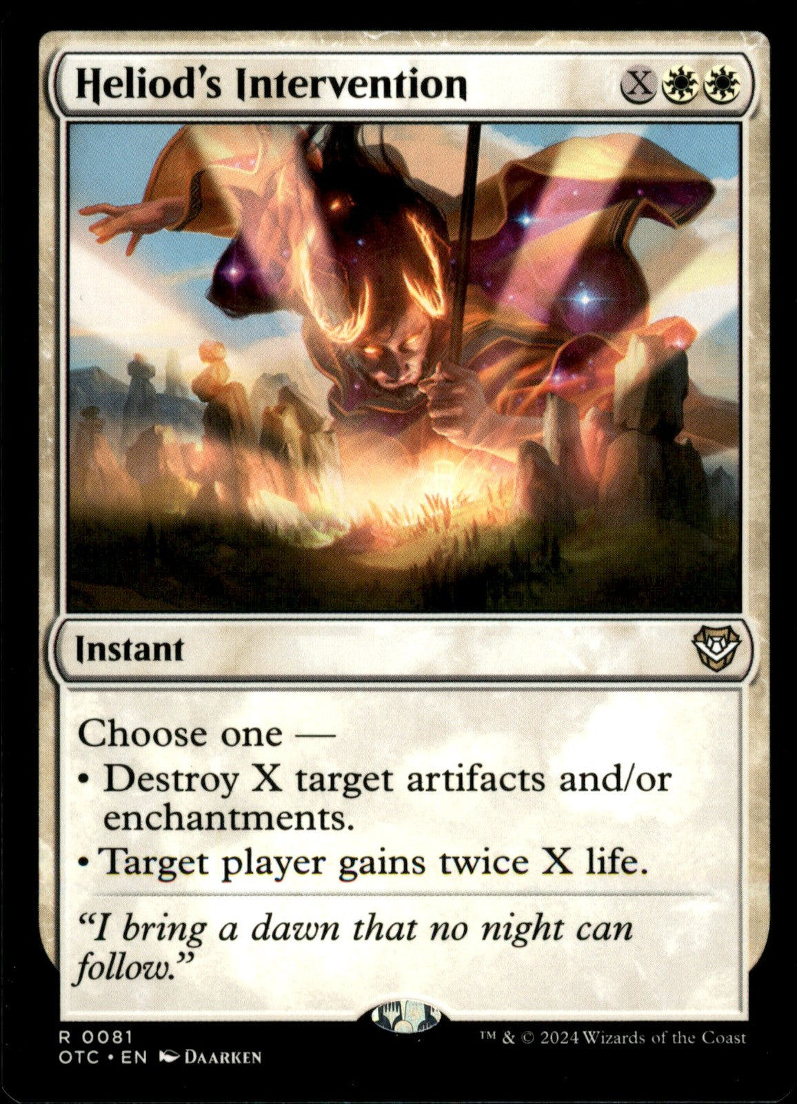 Heliod's Intervention R Commander: Outlaws of Thunder Junction 81 NM