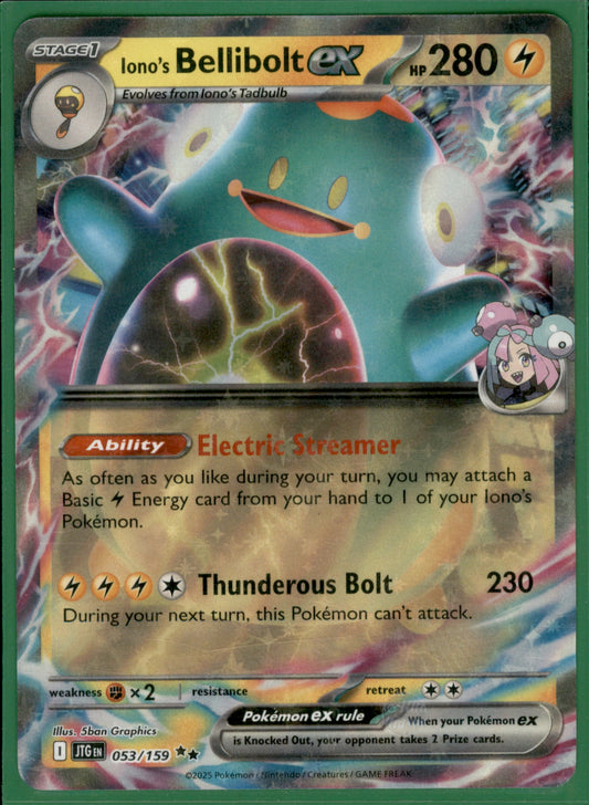 Iono's Bellibolt ex - Double Rare SV09: Journey Together 053/159 NM