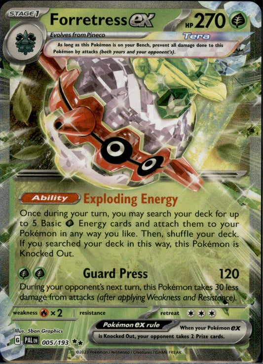 Forretress ex Double Rare SV02: Paldea Evolved 005/193 NM