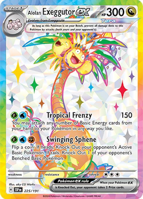 Alolan Exeggutor ex Ultra Rare SV08: Surging Sparks 225/191 NM