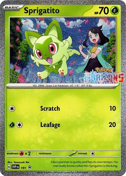 Sprigatito ( Horizons Stamped ) Promo SV: Scarlet & Violet Promo Cards 191 NM