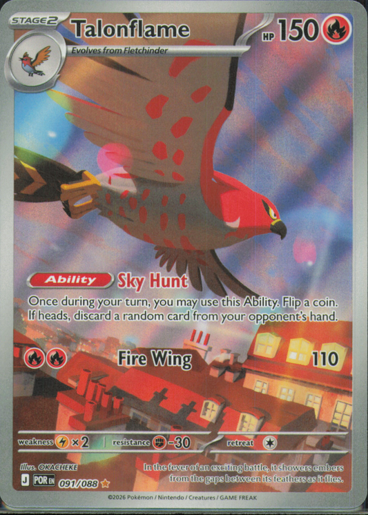 Talonflame Illustration Rare ME03: Perfect Order 091/088 NM