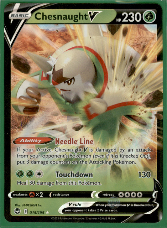 Chesnaught V Ultra Rare SWSH12: Silver Tempest 015/195 NM