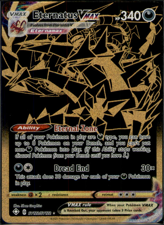 Eternatus VMAX Shiny Holo Rare Shining Fates: Shiny Vault SV122/SV122 NM