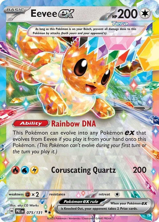 Eevee ex Promo [Sealed] Double Rare SV: Prismatic Evolutions 075/131 NM (Back)