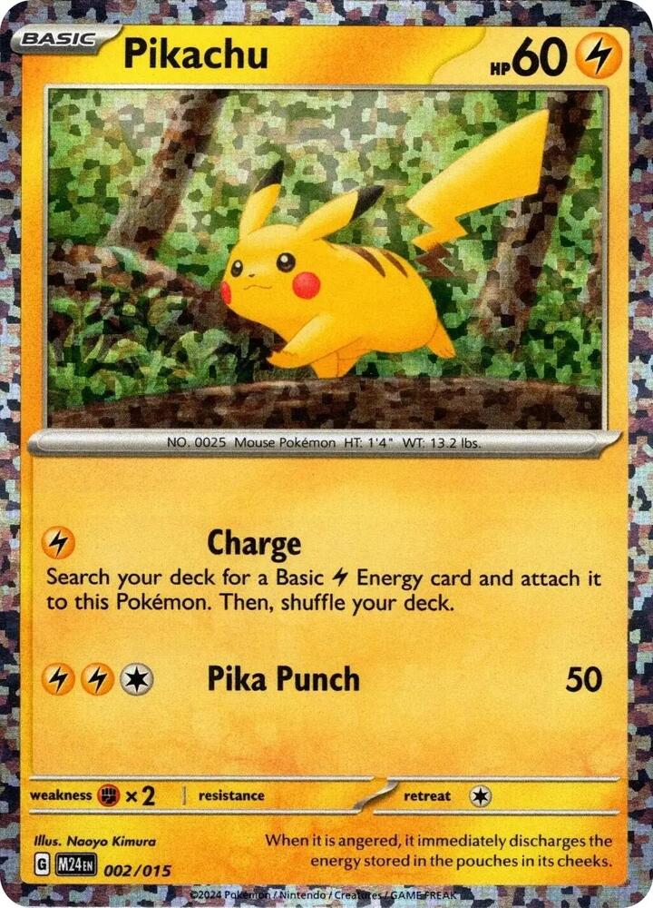 Pikachu Promo McDonald's Promos 2024 002/015 NM