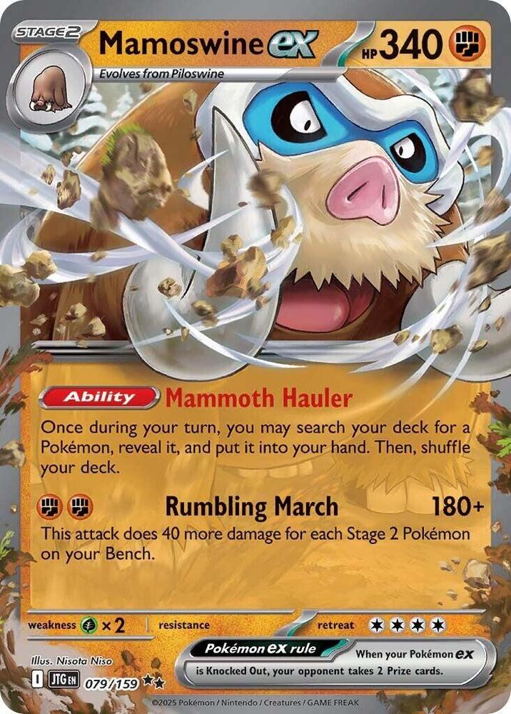 Mamoswine ex Double Rare SV09: Journey Together 079/159 NM (Back)