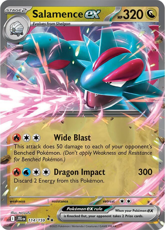 Salamence ex Double Rare SV09: Journey Together 114/159 NM (Back)
