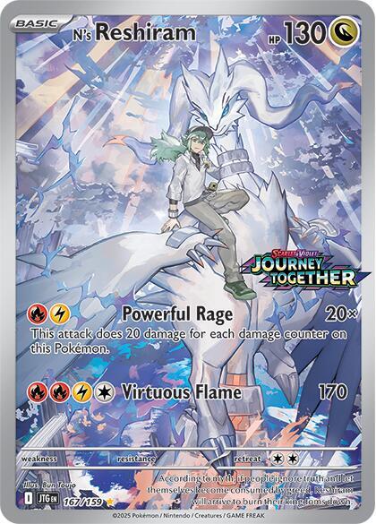 N's Reshiram - (Journey Together Stamped) Illustration Rare - Sealed 167/159