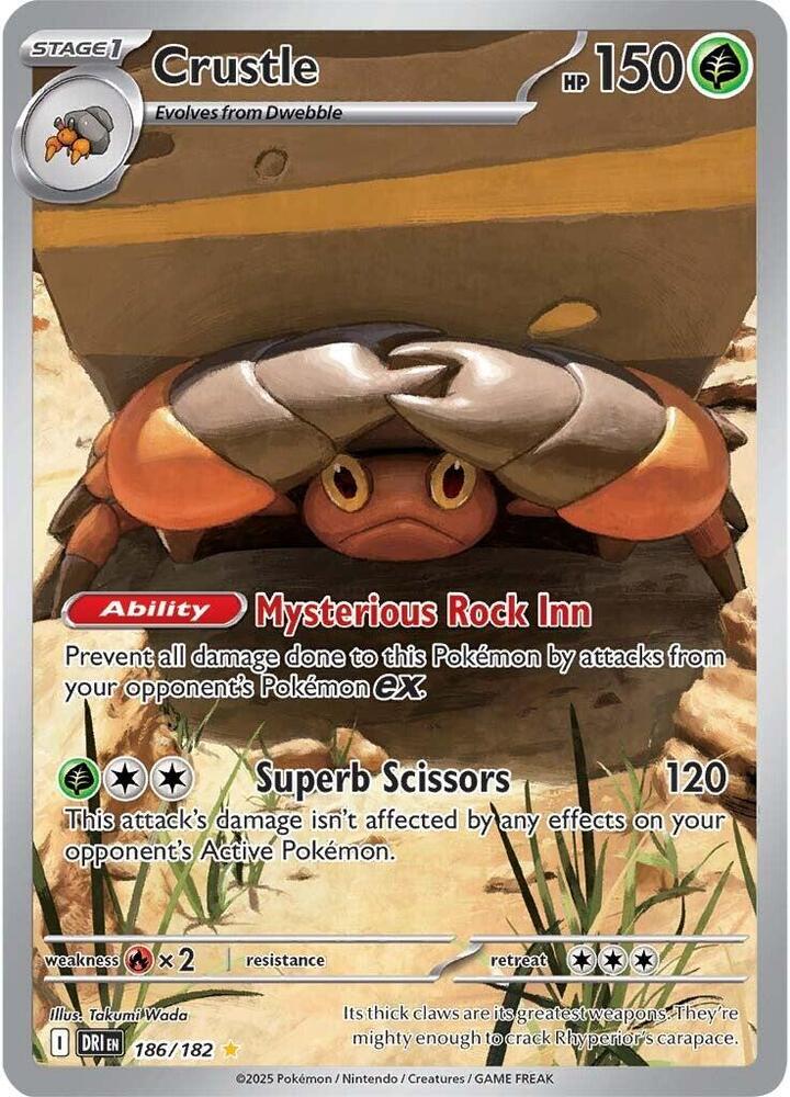 Crustle Illustration Rare SV10: Destined Rivals 186/182 NM (Back)