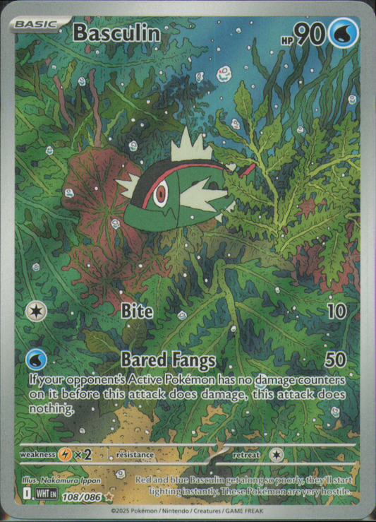 Basculin Illustration Rare SV: White Flare 108/086 NM