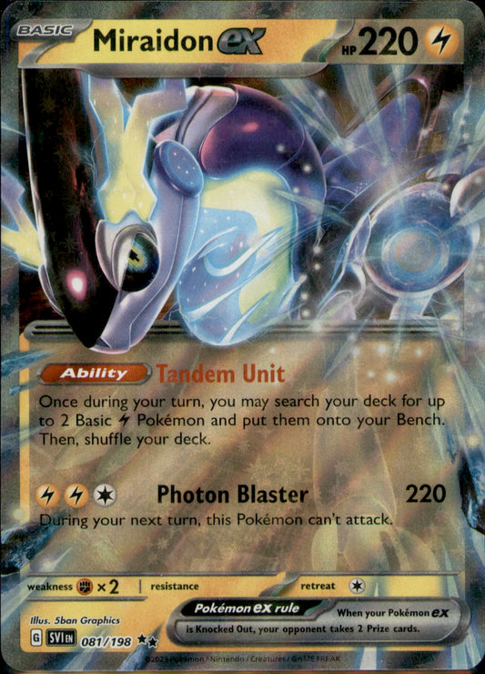 Miraidon ex Double Rare SV01: Scarlet & Violet Base Set 081/198 NM
