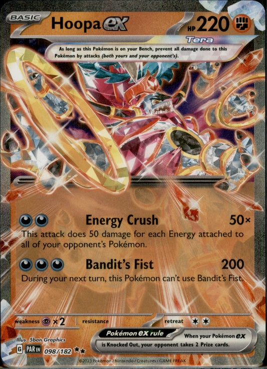 Hoopa ex Double Rare SV04: Paradox Rift 098/182 NM