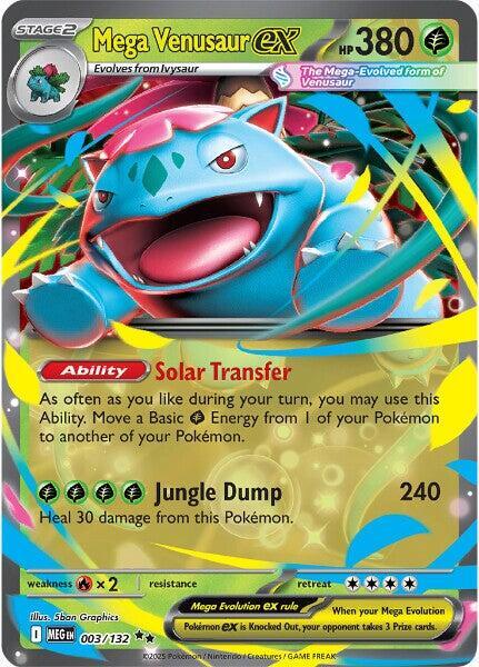 Mega Venusaur ex - Double Rare ME01: Mega Evolution 003/132 NM (Back)