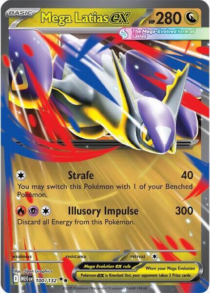 Mega Latias ex Double Rare ME01: Mega Evolution 100/132 NM (Back)