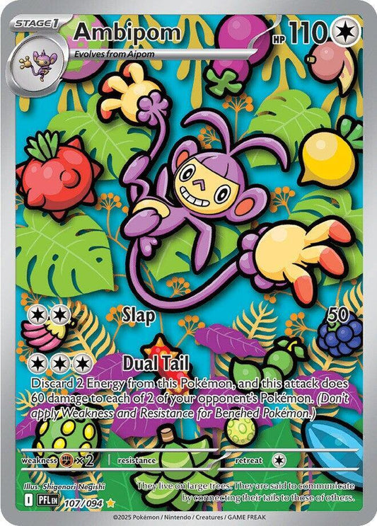 Ambipom Illustration Rare ME02: Phantasmal Flames 107/094 NM