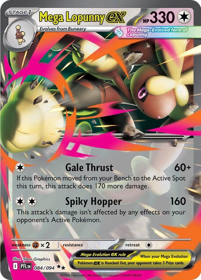 Mega Lopunny ex Double Rare ME02: Phantasmal Flames 084/094 NM (Back)