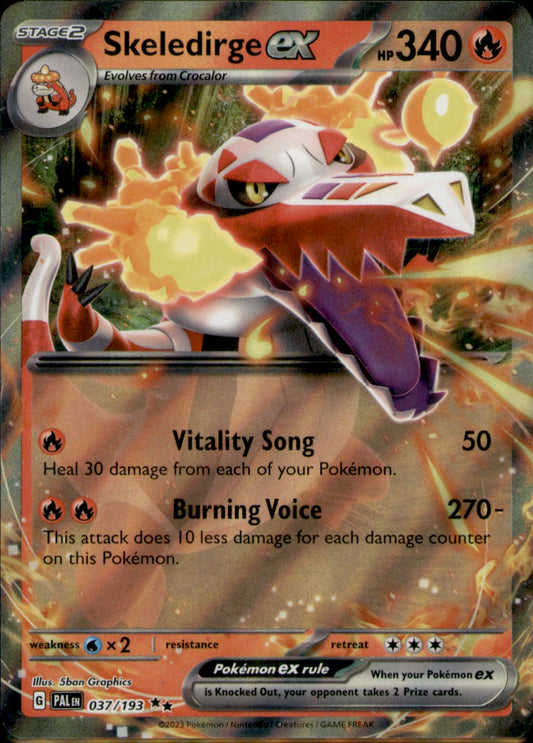 Skeledirge ex Double Rare SV02: Paldea Evolved 037/193 NM