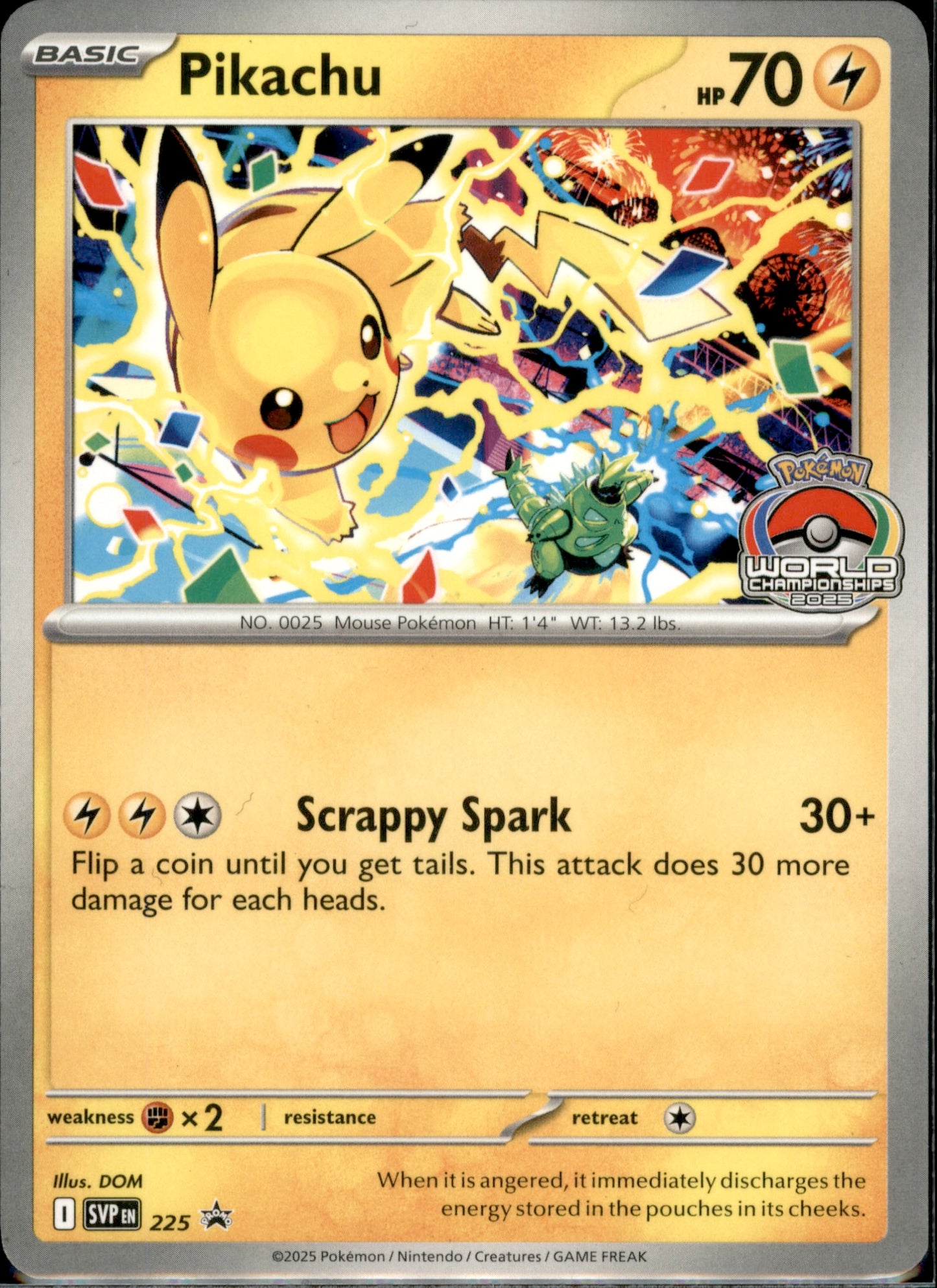 Pikachu - (World Championship 2025) Promo SV: Promo Cards 225 NM