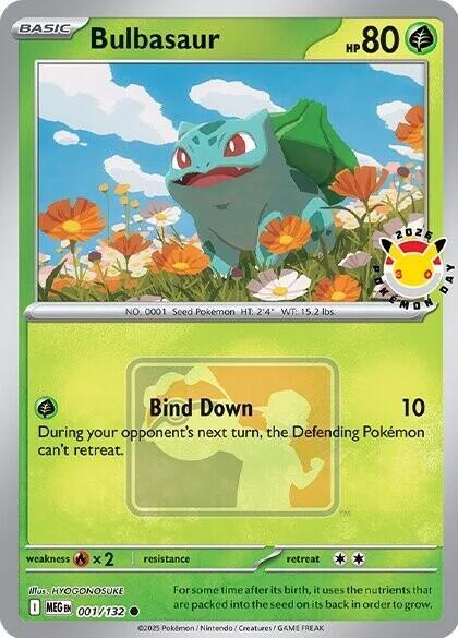 Bulbasaur (Pokemon Day 2026) Common Miscellaneous Cards & Products 001/132 NM
