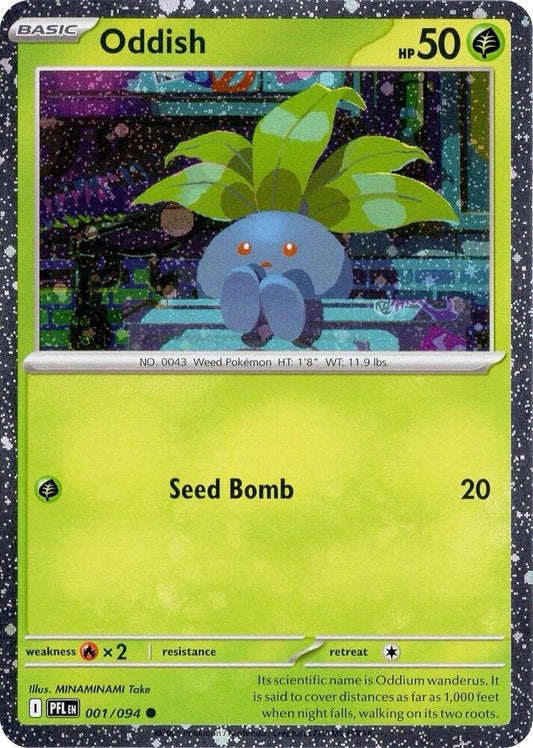 Oddish (Cosmos Holo) Common Miscellaneous Cards & Products 001/094 NM (Back)
