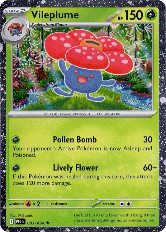 Vileplume (Cosmos Holo) Rare Miscellaneous Cards & Products 003/094 NM (Back)
