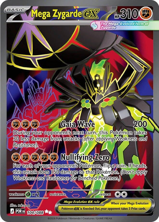 Mega Zygarde ex Ultra Rare ME03: Perfect Order 104/088 NM