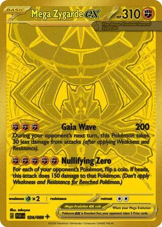 Mega Zygarde ex Mega Hyper Rare ME03: Perfect Order 124/088 NM