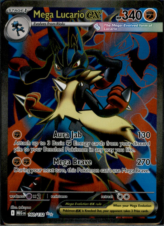 Mega Lucario ex - Ultra Rare ME01: Mega Evolution 160/132 NM