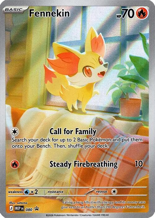 Fennekin - Promo ME: Mega Evolution Promo 080 NM (Back)